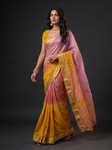 MIMOSA Gold Jaipur Saree — pose 6 styling detail