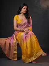 MIMOSA Gold Jaipur Saree — pose 8 styling detail