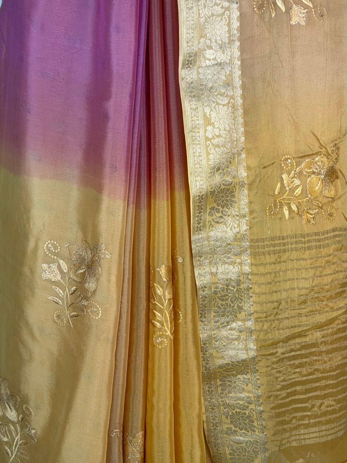 MIMOSA Gold Jaipur Saree — fleets shot full lifestyle