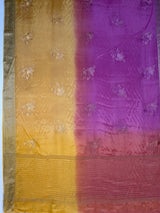 MIMOSA Gold Jaipur Saree — pallu and zari work detail
