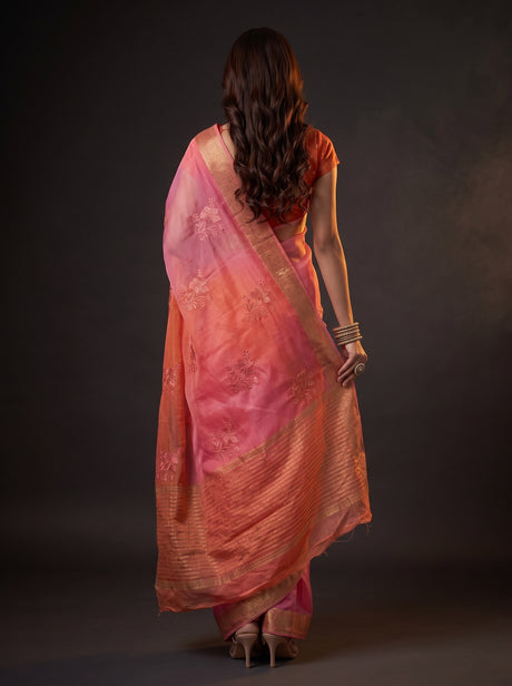 MIMOSA Gajari Jaipur Saree — pose 2 styling detail