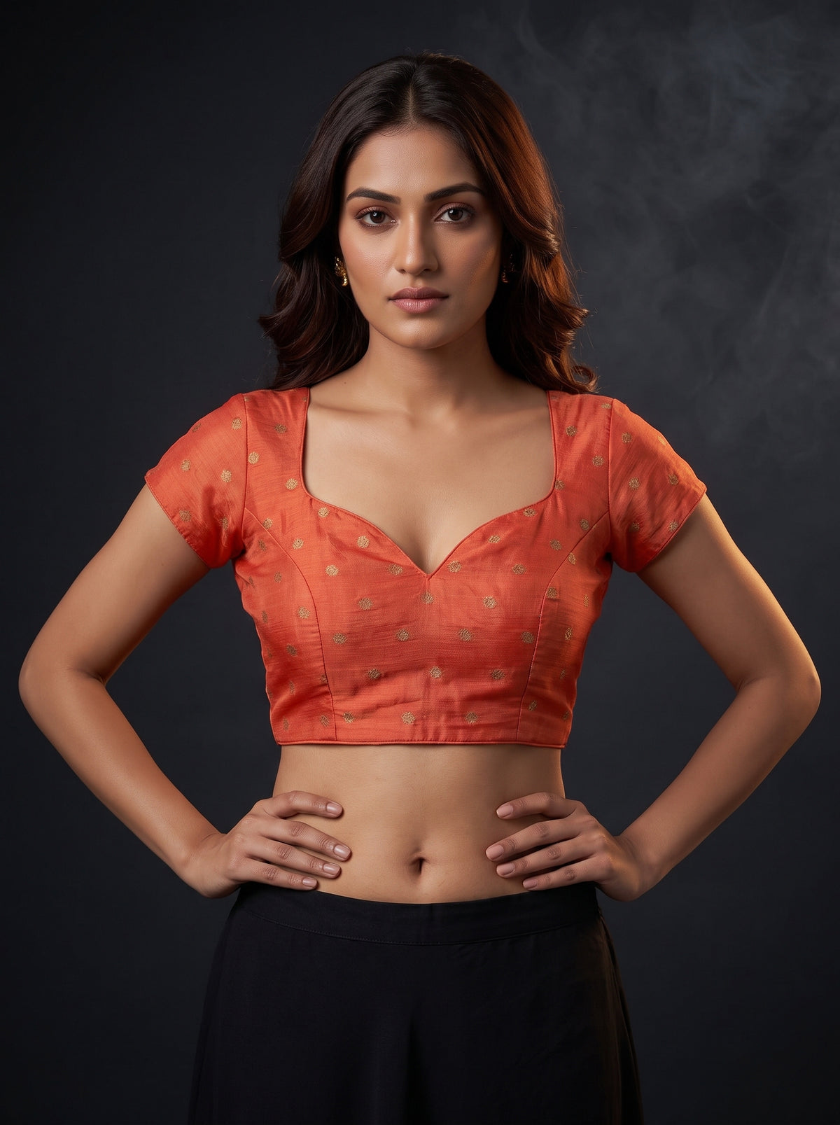MIMOSA Gajari Jaipur Saree — blouse close-up