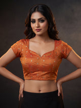 MIMOSA Pink Jaipur Saree — blouse close-up