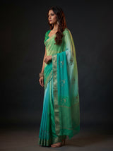 MIMOSA Rama Jaipur Saree — pose 3 styling detail
