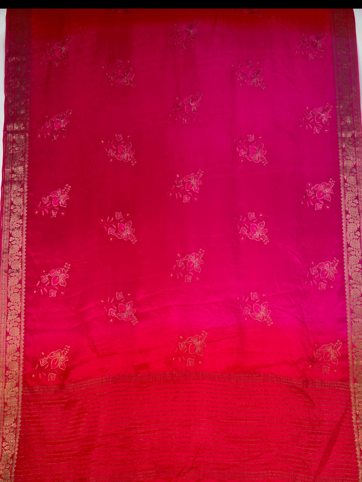 MIMOSA Rani Jaipur Saree — pallu and zari work detail