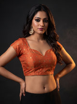 MIMOSA Yellow Jaipur Saree — blouse close-up