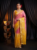 MIMOSA Gold Jaipur Pure Viscose Chiffon Saree — pose 10 styling detail