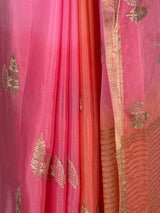 MIMOSA Gajari Jaipur Pure Viscose Chiffon Saree — fleets shot full lifestyle