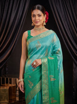 MIMOSA Rama Jaipur Pure Viscose Chiffon Saree — pose 10 styling detail