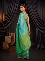 MIMOSA Rama Jaipur Pure Viscose Chiffon Saree — pose 7 styling detail