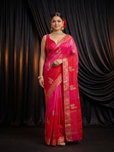 MIMOSA Rani Jaipur Pure Viscose Chiffon Saree — AI Model lifestyle