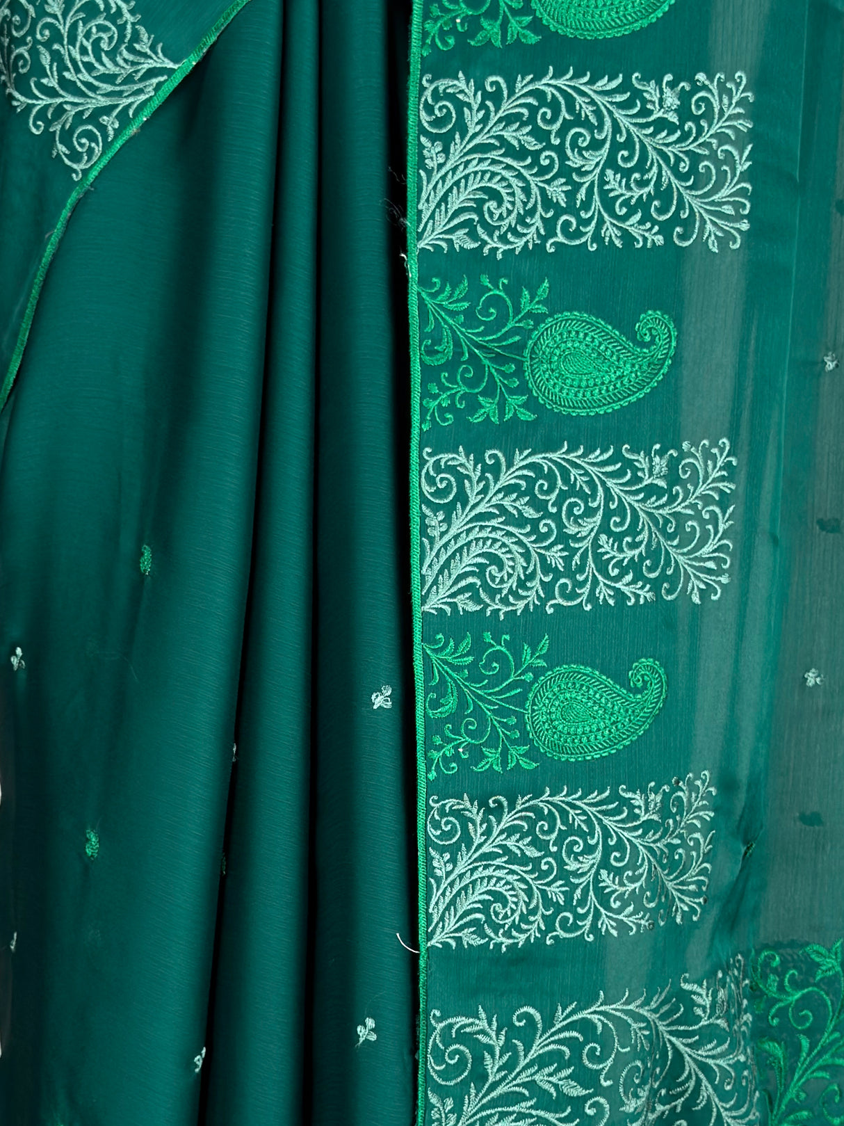 MIMOSA Bottle Green Saree Saree — fleets shot full lifestyle