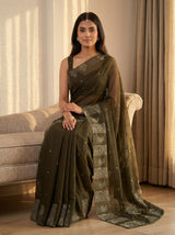 MIMOSA Olive Saree Saree — pose 8 styling detail
