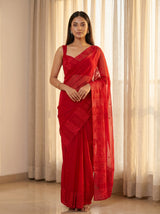 Red  Saree