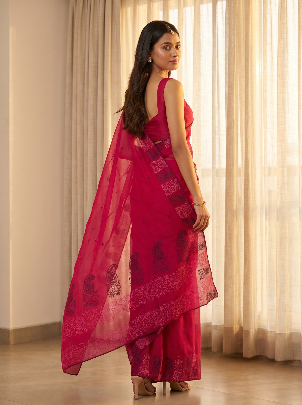 MIMOSA Rani Saree Saree — pose 7 styling detail