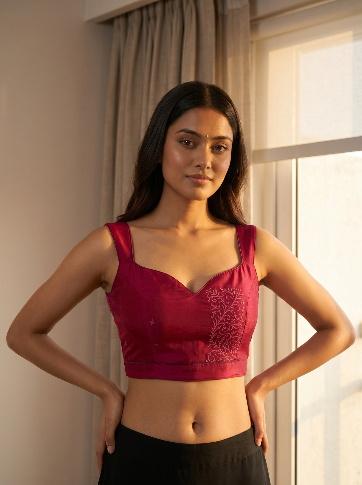 MIMOSA Rani Saree Saree — blouse close-up