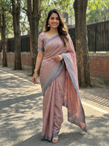 MIMOSA Chiku Saree Saree — pose 6 styling detail