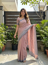 MIMOSA Chiku Saree Saree — pose 9 styling detail