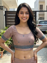 MIMOSA Chiku Saree Saree — blouse close-up