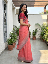 MIMOSA Gajari Saree Saree — pose 3 styling detail
