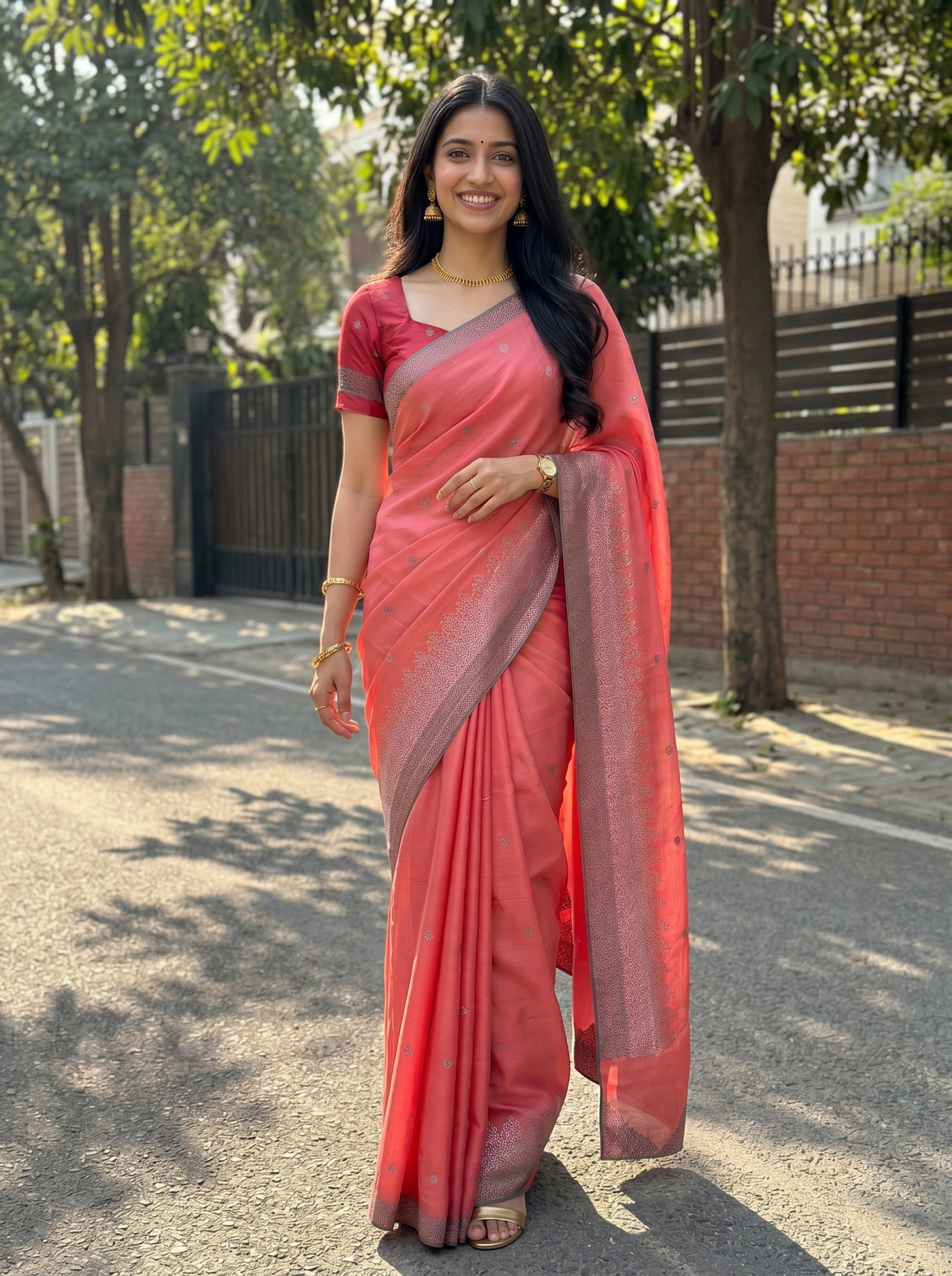 MIMOSA Gajari Saree Saree — pose 6 styling detail