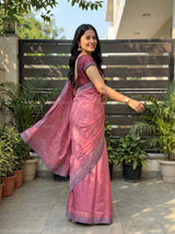 MIMOSA Pink Saree Saree — pose 9 styling detail