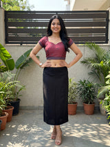 MIMOSA Pink Saree Saree — blouse close-up