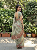 MIMOSA Pista Saree Saree — pose 7 styling detail