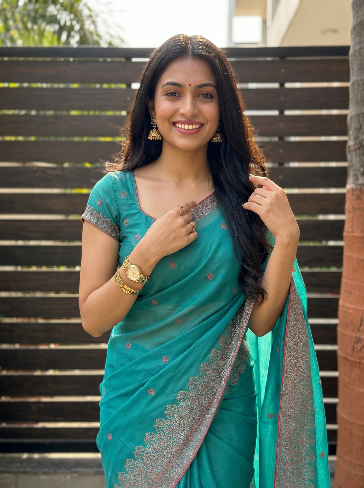 MIMOSA Rama Saree Saree — pose 10 styling detail
