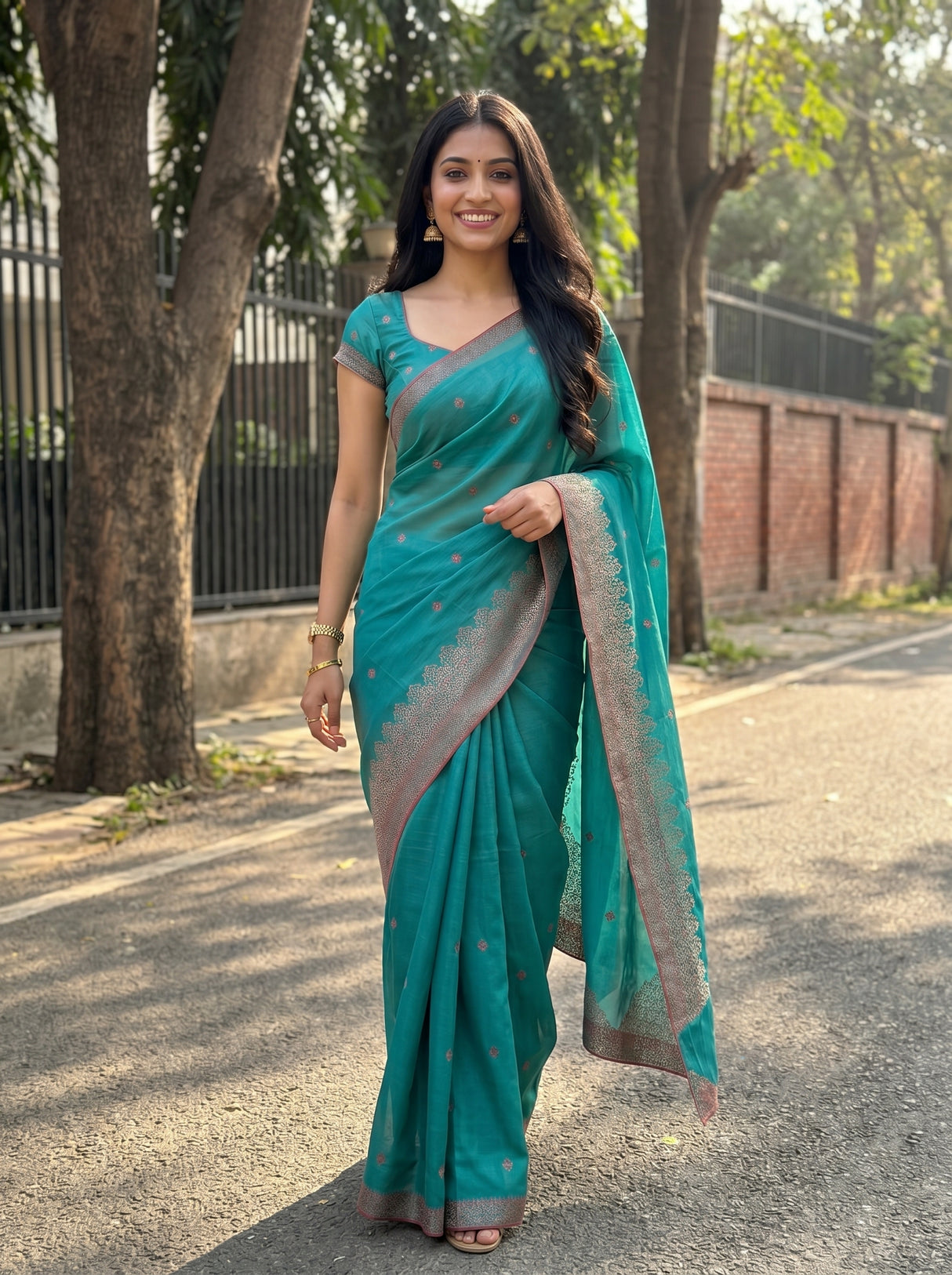 MIMOSA Rama Saree Saree — pose 6 styling detail
