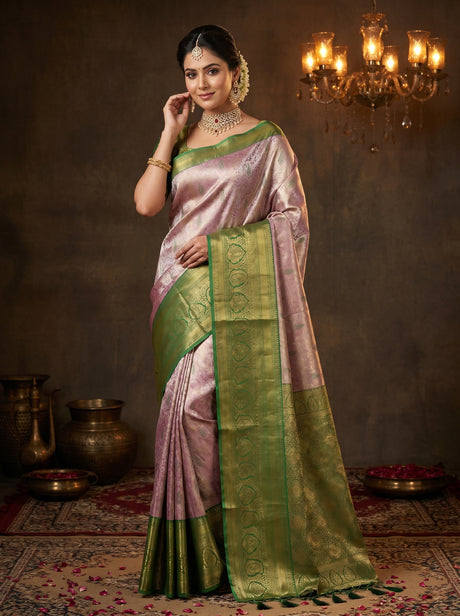MIMOSA Magenta Kanjivaram Art Silk Saree — Mannequin Draped View