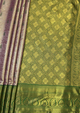 MIMOSA Magenta Kanjivaram Art Silk Saree — pallu and zari work detail