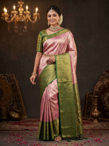 MIMOSA Rani Kanjivaram Art Silk Saree — Mannequin Draped View