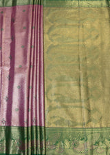 MIMOSA Gajari Kanjivaram Art Silk Saree — pallu and zari work detail