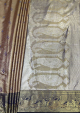 MIMOSA Maroon Kanjivaram Art Silk Saree — pallu and zari work detail