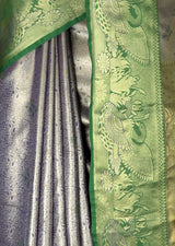 MIMOSA Violet Kanjivaram Art Silk Saree — fleets shot full lifestyle