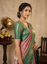 MIMOSA Gajari Kanjivaram Art Silk Saree — pose 10 styling detail