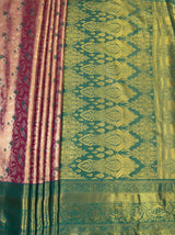 MIMOSA Gajari Kanjivaram Art Silk Saree — pallu and zari work detail