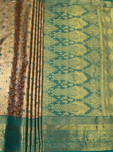 MIMOSA Maroon Kanjivaram Art Silk Saree — pallu and zari work detail