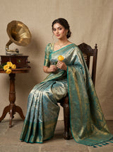 MIMOSA Saffire Kanjivaram Art Silk Saree — pose 8 styling detail