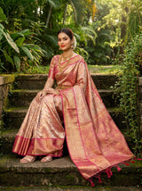 MIMOSA Gajari Kanjivaram Art Silk Saree — pose 7 styling detail