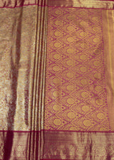 MIMOSA Gajari Kanjivaram Art Silk Saree — pallu and zari work detail