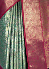 MIMOSA Rama Kanjivaram Art Silk Saree — fleets shot full lifestyle