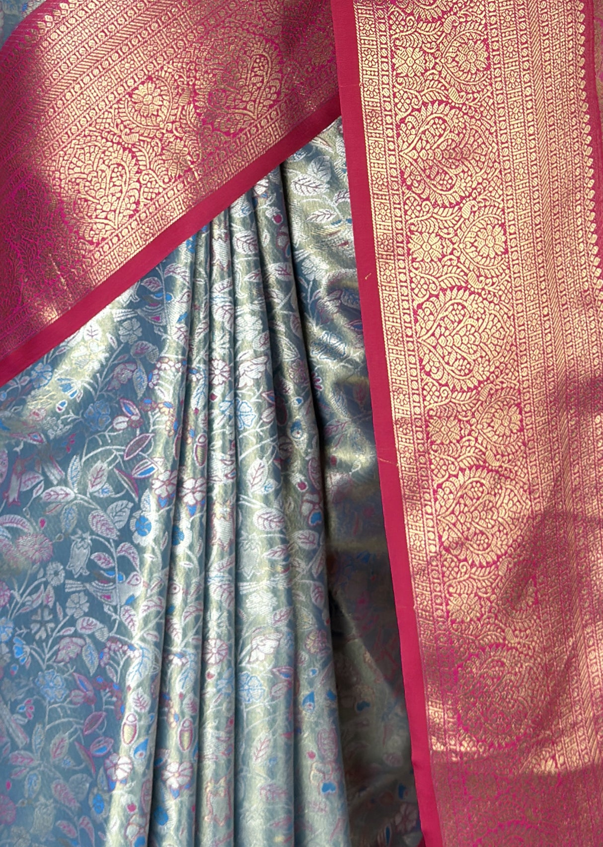 MIMOSA Saffire Kanjivaram Art Silk Saree — fleets shot full lifestyle