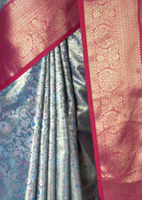 MIMOSA Saffire Kanjivaram Art Silk Saree — fleets shot full lifestyle