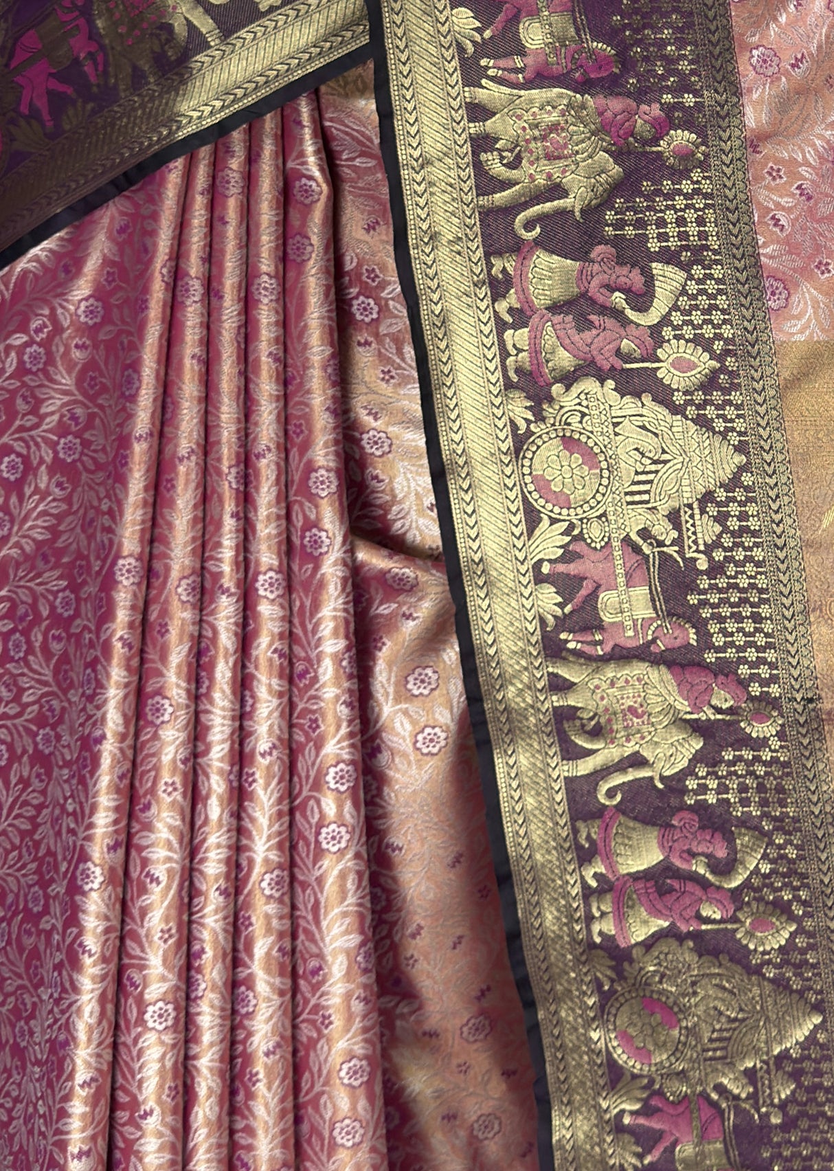 MIMOSA Gajari Kanjivaram Art Silk Saree — fleets shot full lifestyle