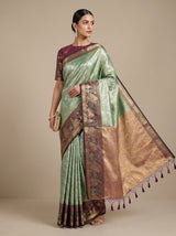 MIMOSA Rama Kanjivaram Art Silk Saree — pose 5 styling detail