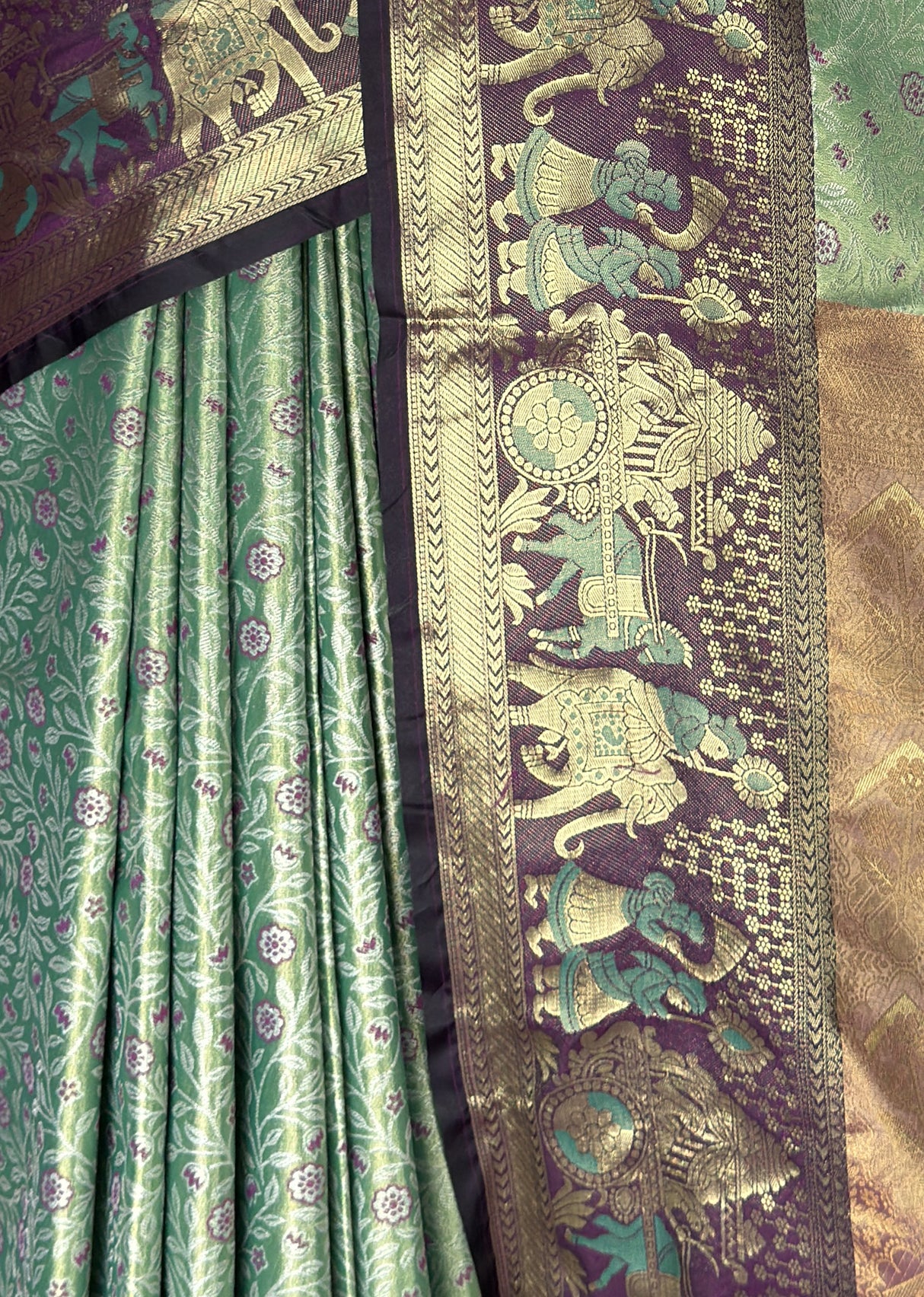 MIMOSA Rama Kanjivaram Art Silk Saree — fleets shot full lifestyle