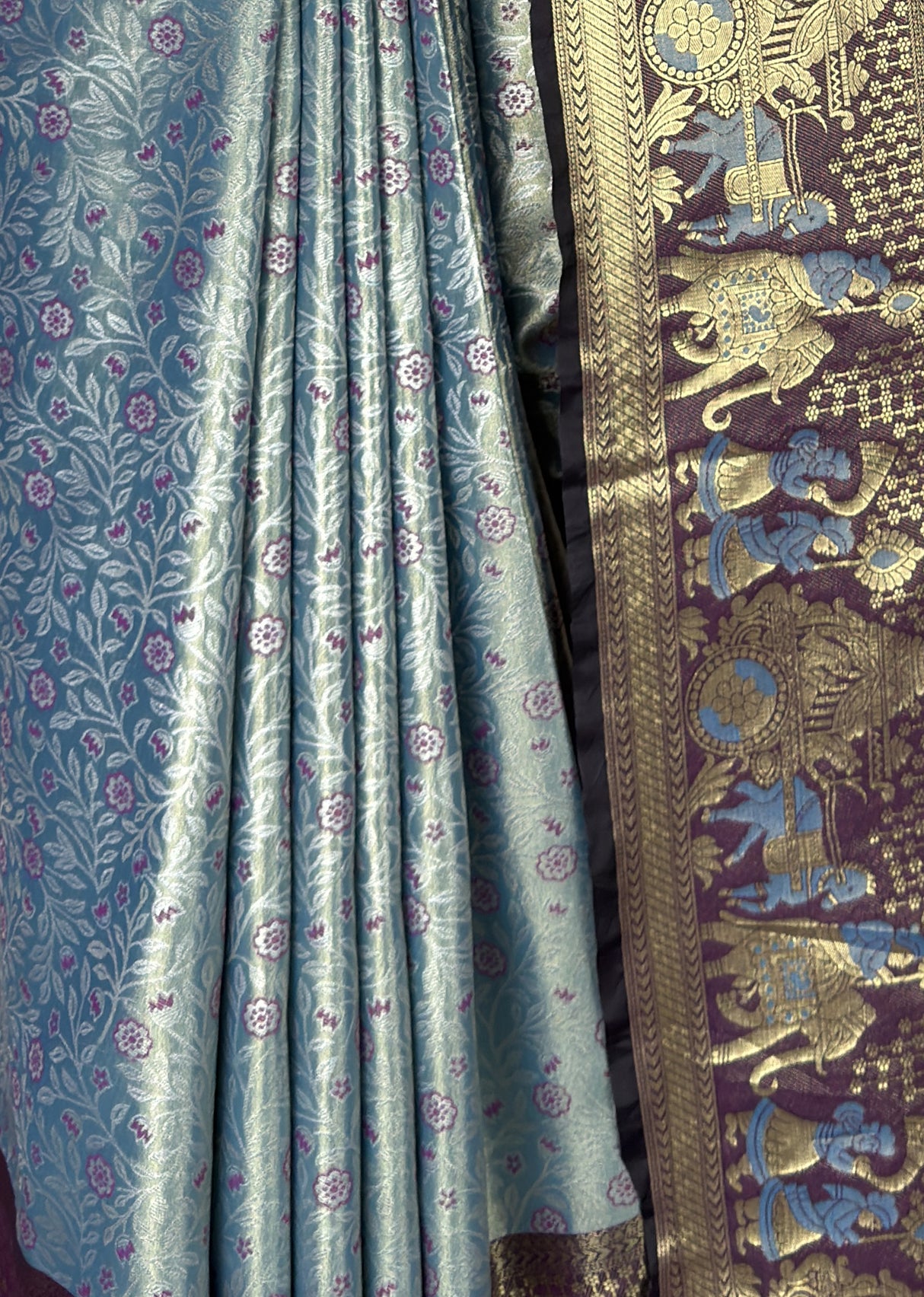 MIMOSA Saffire Kanjivaram Art Silk Saree — fleets shot full lifestyle