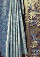 MIMOSA Saffire Kanjivaram Art Silk Saree — fleets shot full lifestyle